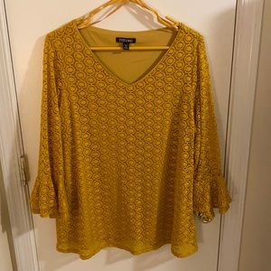 Mustard 1X blouse